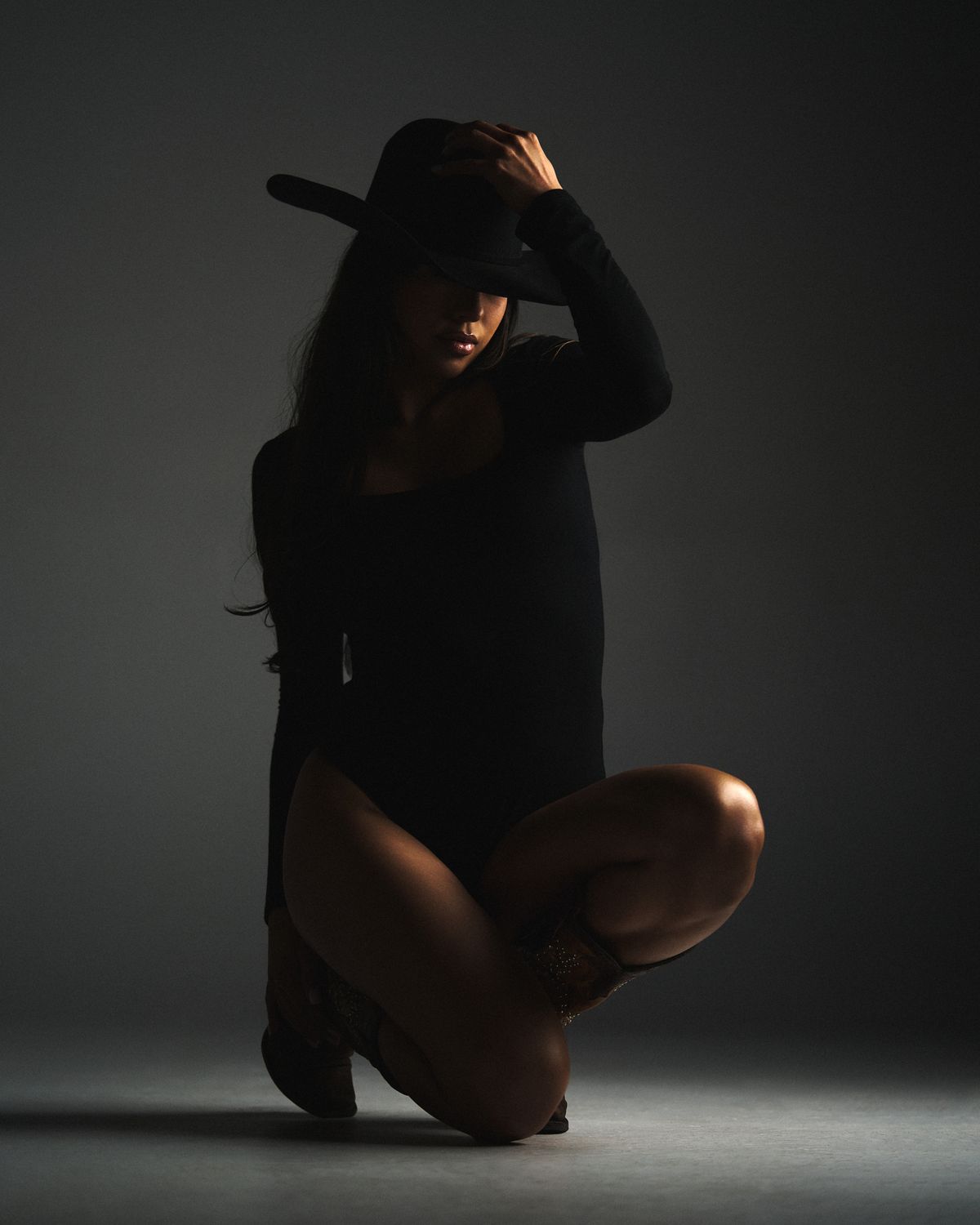 Model Carmen, low-key studio, Dallas